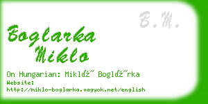 boglarka miklo business card